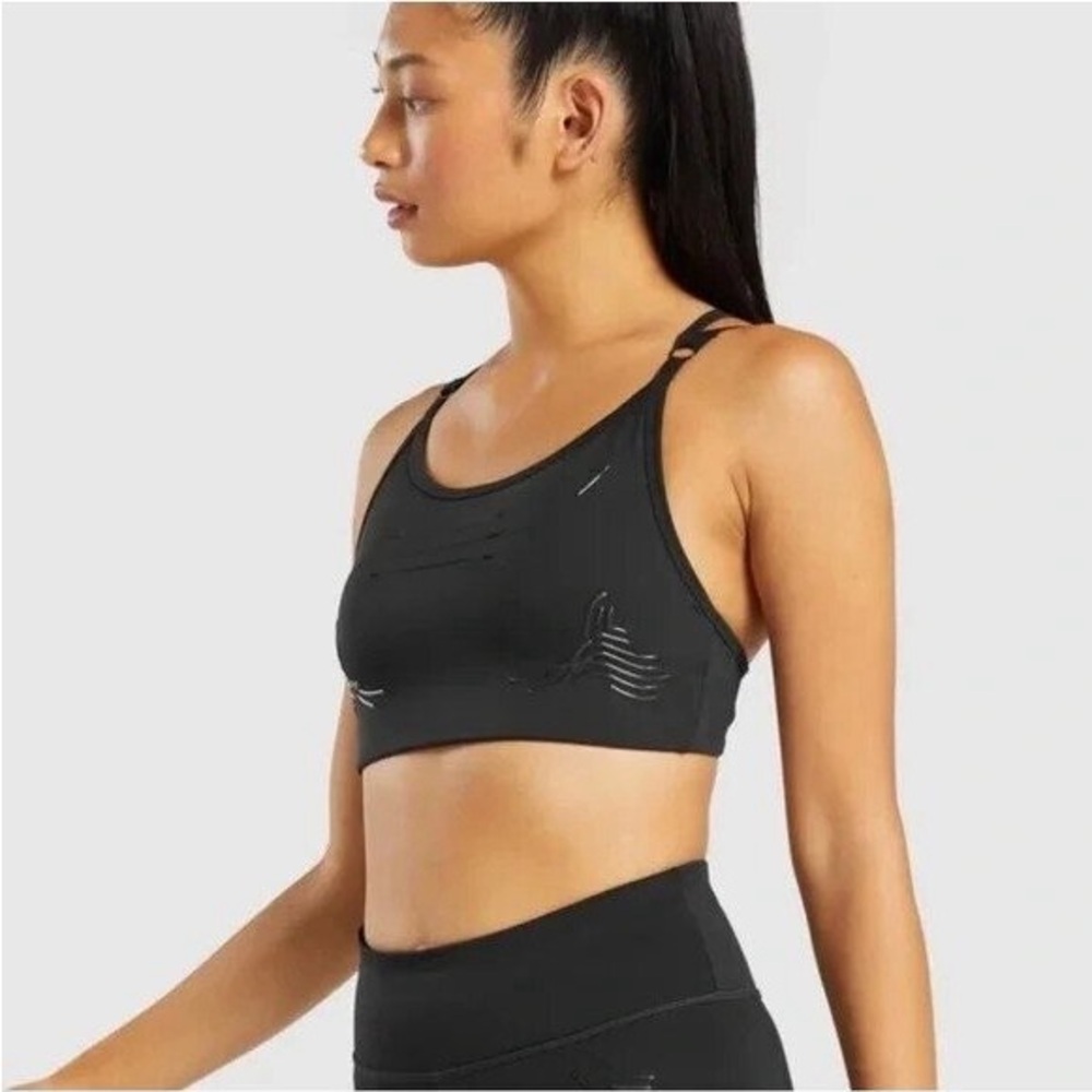 Black Gym Shark Sports Bra
